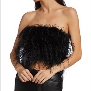 Zaina Feather Bustier Top